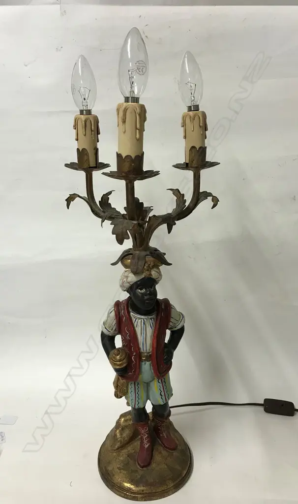 A vintage blackamoor table lamp Image 1++