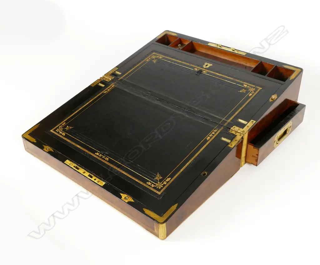 An impressive Victorian walnut writing slope Image 1++