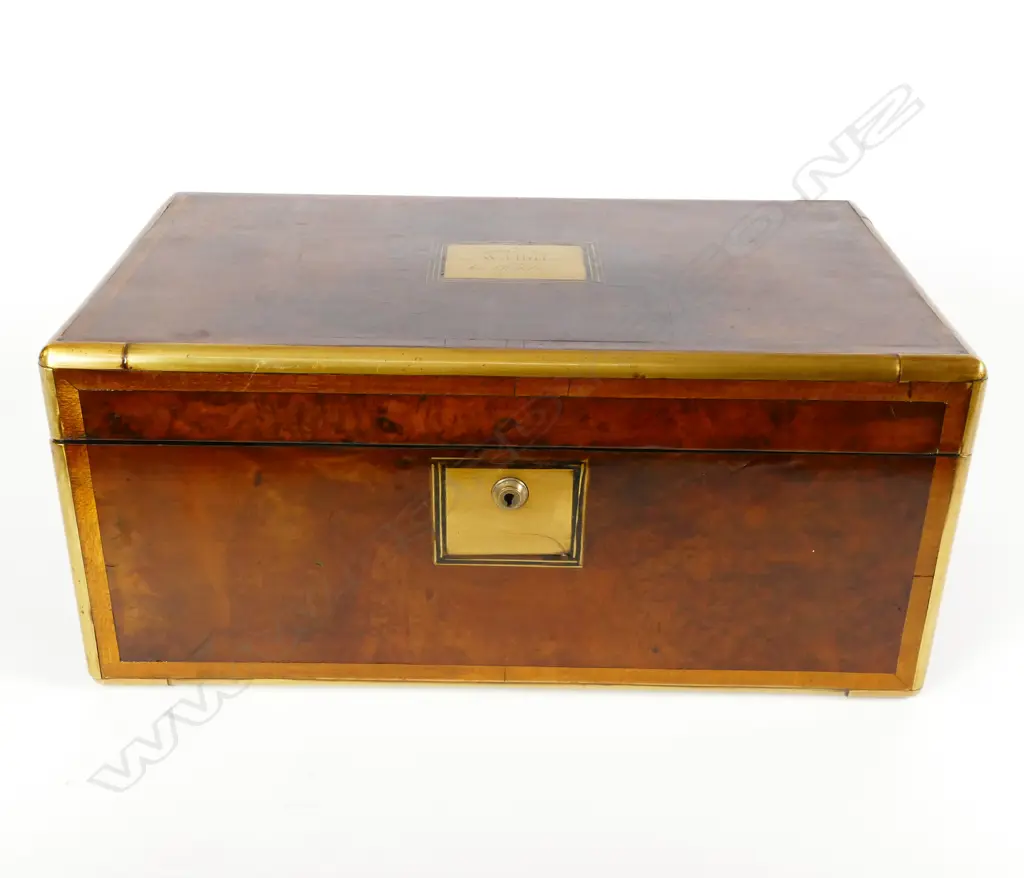 An impressive Victorian walnut writing slope Image 1++