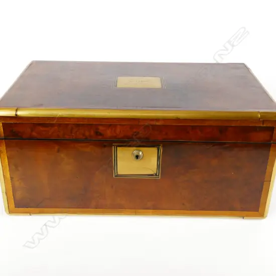 An impressive Victorian walnut writing slope