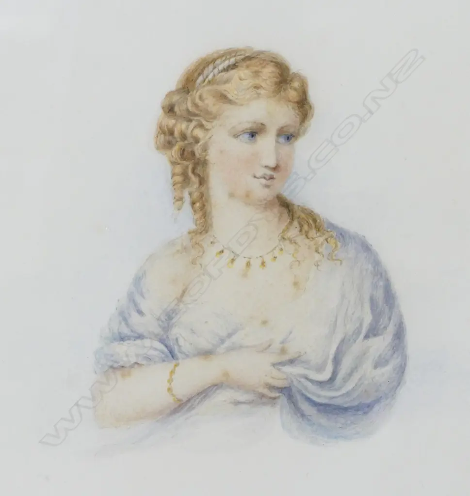 Two Regency period watercolour portraits Image 1++