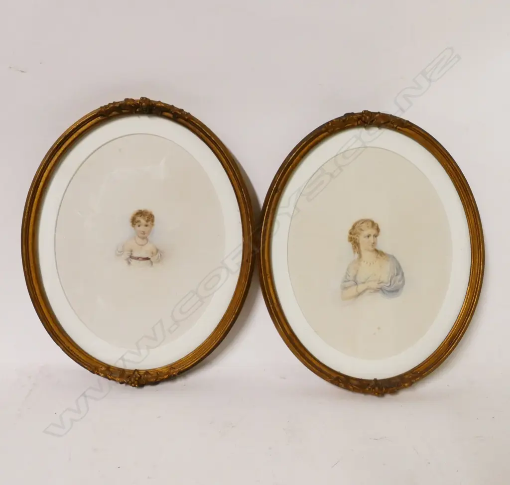 Two Regency period watercolour portraits Image 1++