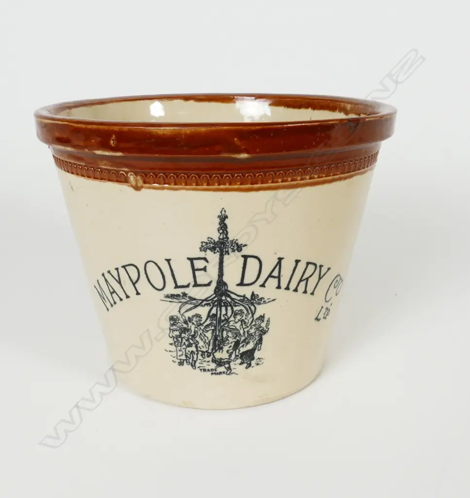 A Victorian Maypole Dairy Company 6lb butter crock Image 1++