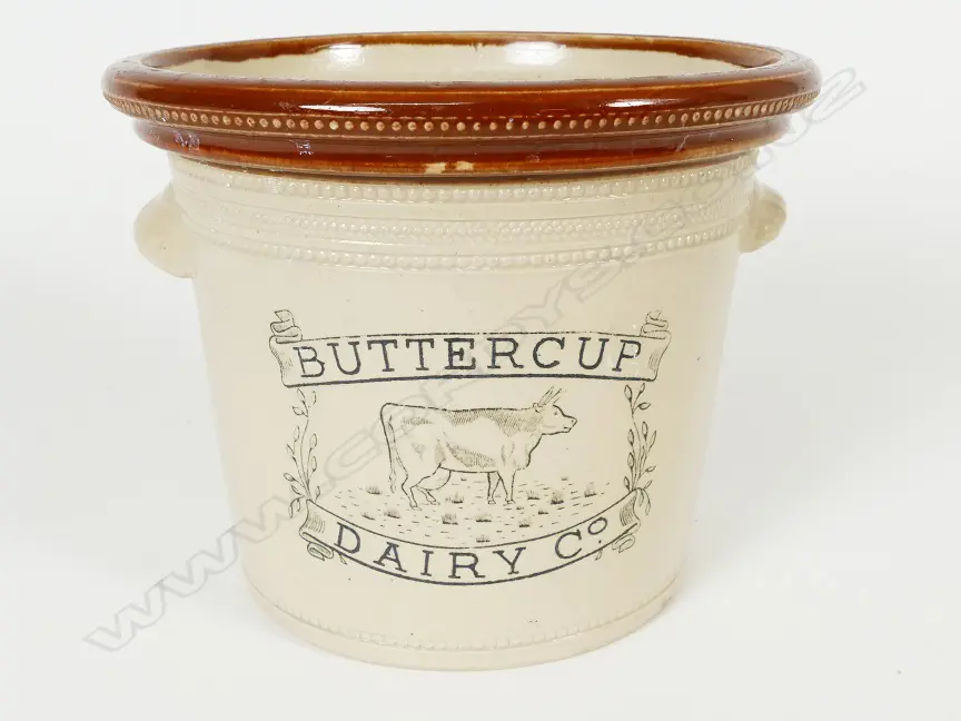 Two Buttercup Dairy Company butter crocks Image 1++