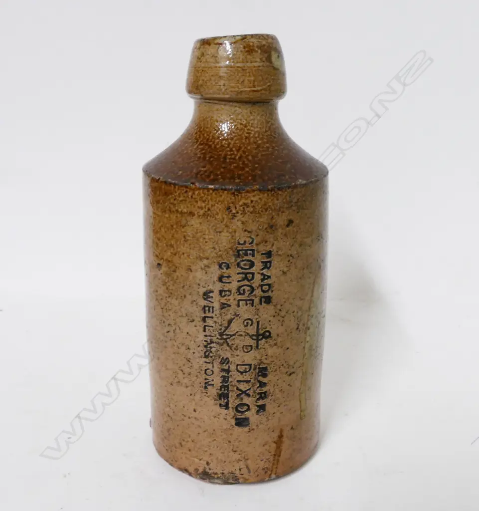 An early New Zealand blob top ginger beer bottle Image 1++