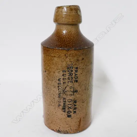 An early New Zealand blob top ginger beer bottle