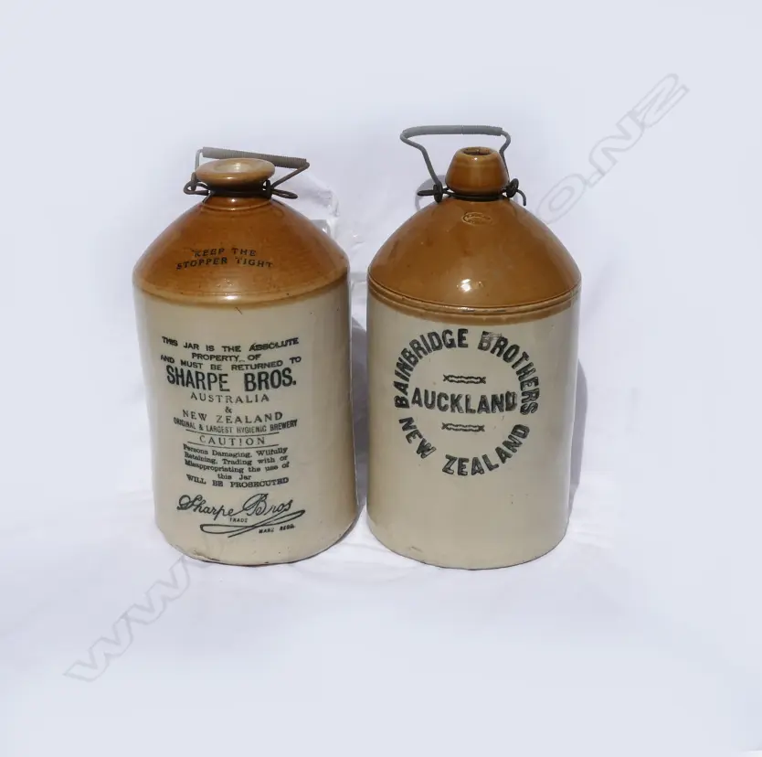 Two early ginger beer crocks Image 1++
