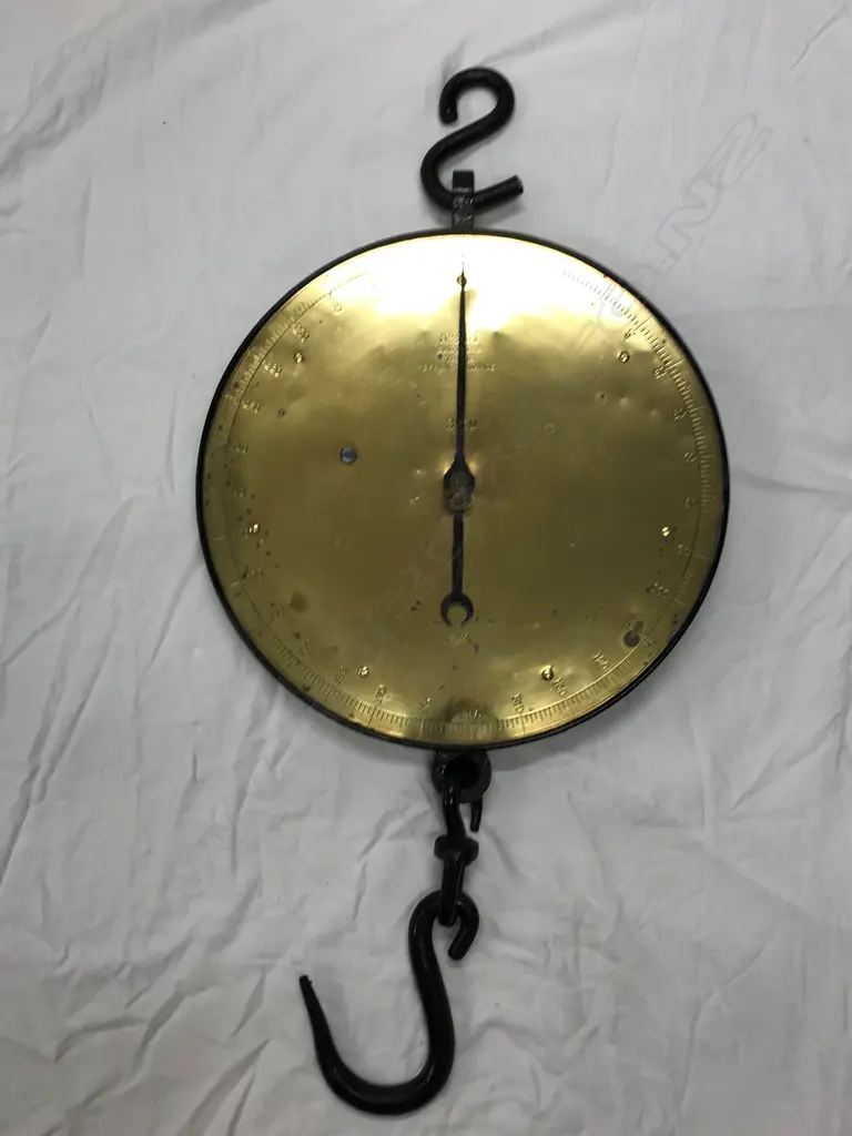An impressive brass hanging Salter's scale Image 1++