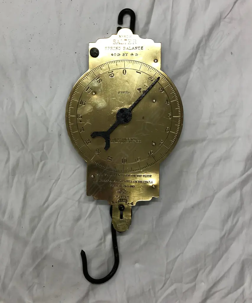 A set of brass Salter scales similar to above Image 1++