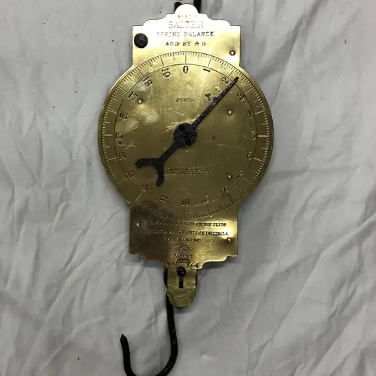 A set of brass Salter scales similar to above