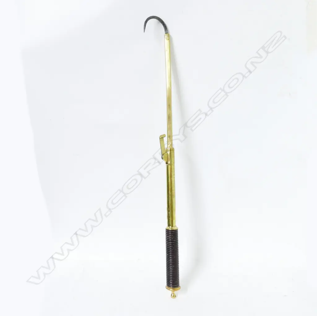 A brass extendable fishing gaff Image 1++