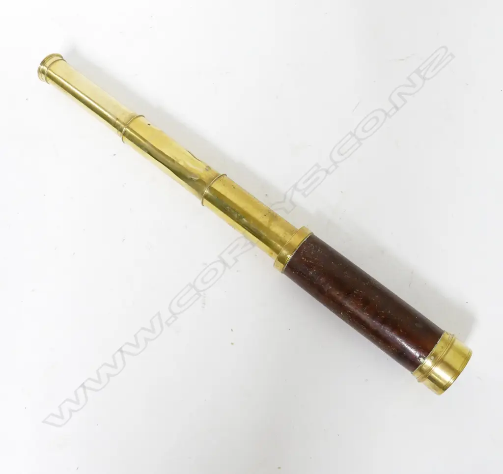 A 19th century naval three draw pocket telescope by Dolland Image 1++