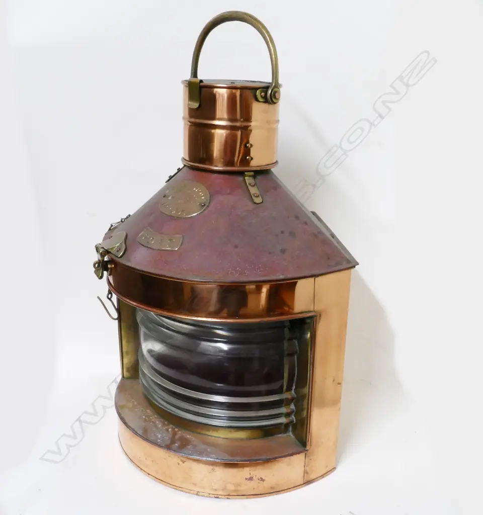 A Chinese copper and brass navigation light Image 1++