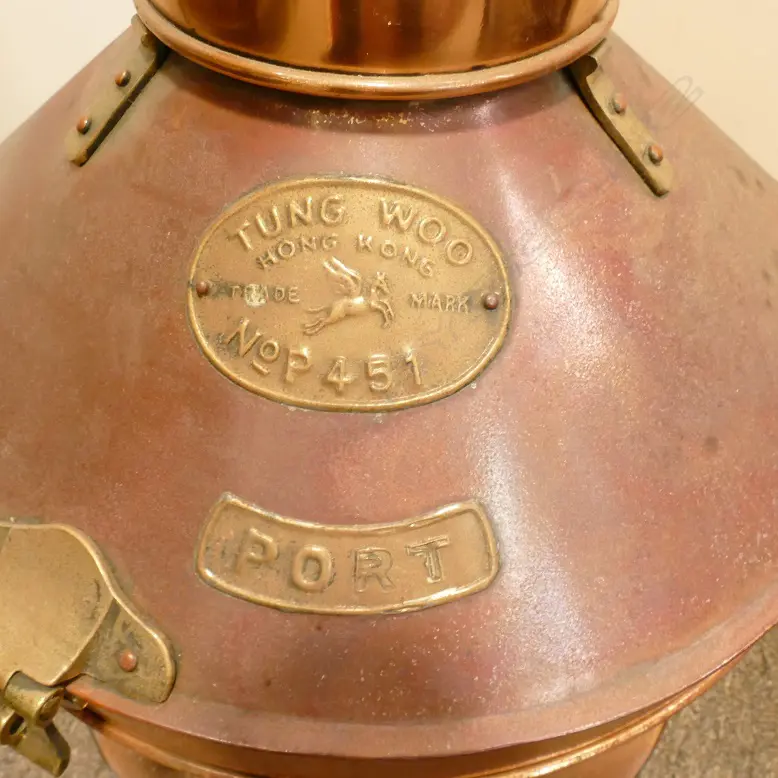 A Chinese copper and brass navigation light Image 1++