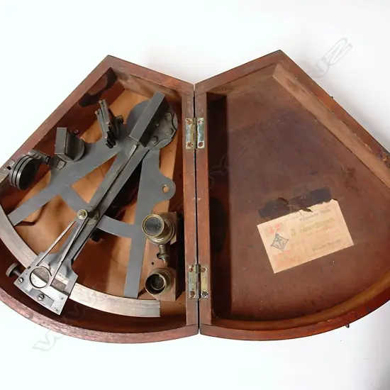 A Victorian brass sextant