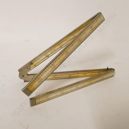 A Stanley No. 87 four-fold ivory 24" rule