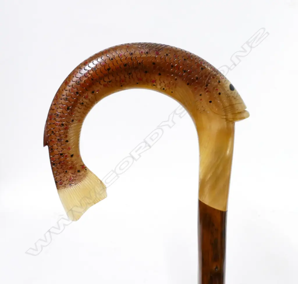 An unusual horn handle walking stick Image 1++