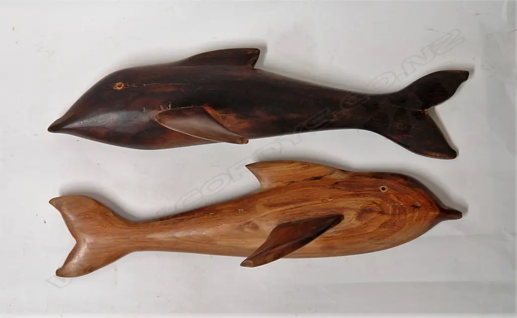 Two Pitcairn Island dolphin half models Image 1++