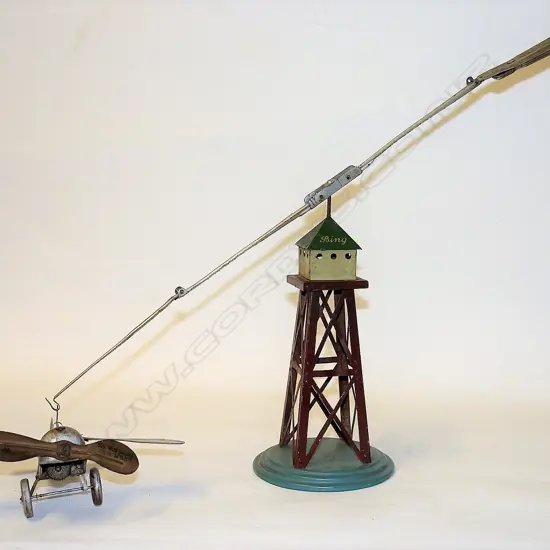 A rare German Bing tin plate aeroplane