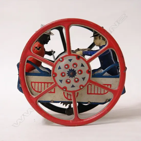 An early 20thC Lehmann Zig-Zag No. 640 tin wind-up toy