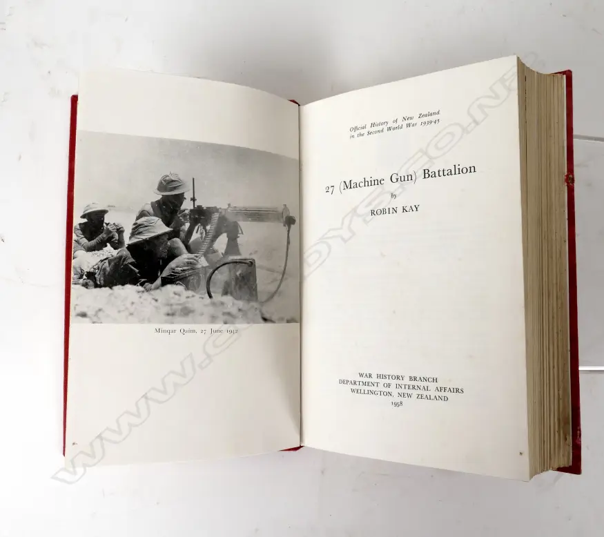 Official History of New Zealand in the Second World War 1939-45 '27 (Machine Gun) Battalion' Image 1++