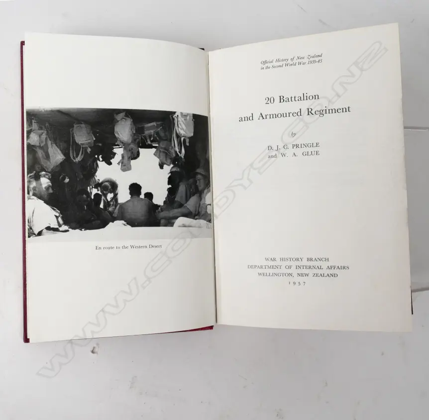 Official History of New Zealand in the Second World War 1939-45 '20 Battalion and Armoured Regiment' Image 1++