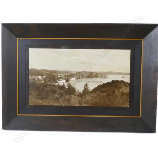 A large format sepia vintage photograph