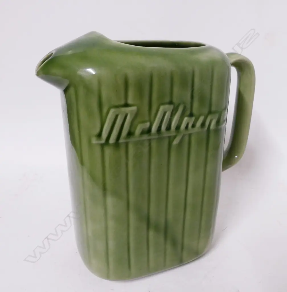 A vintage Crown Lynn yellow glazed McAlpine refrigerator jug Image 1++