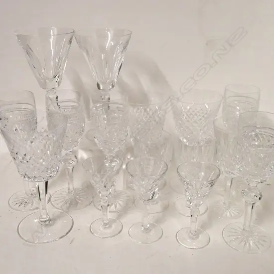 Sixteen Waterford crystal glasses
