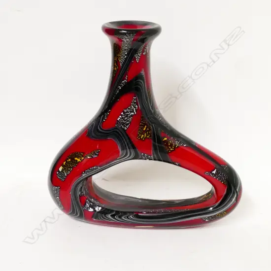 A Murano free form art glass vase