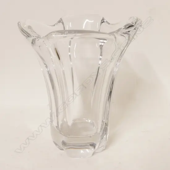 A heavy crystal Daum vase