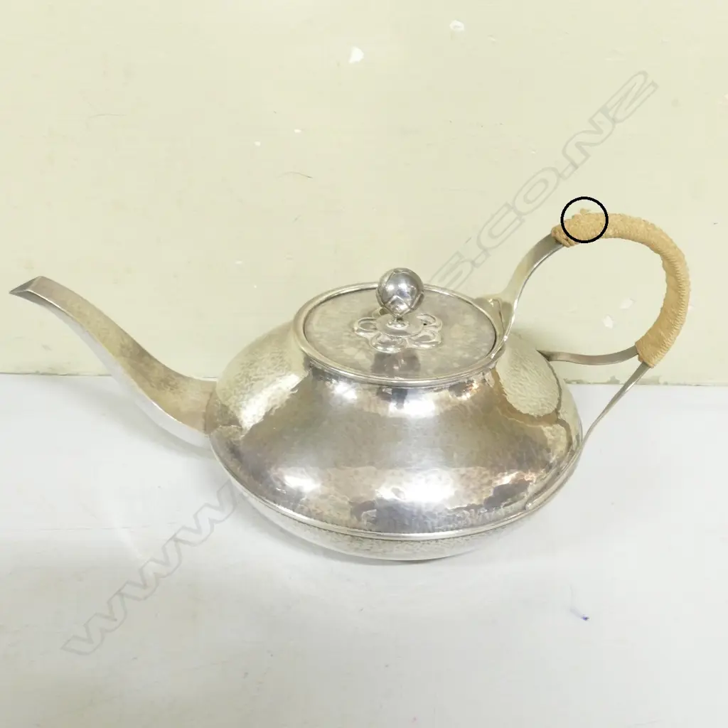 A rare Liberty & Co. Cymric silver four-piece tea service Image 1++