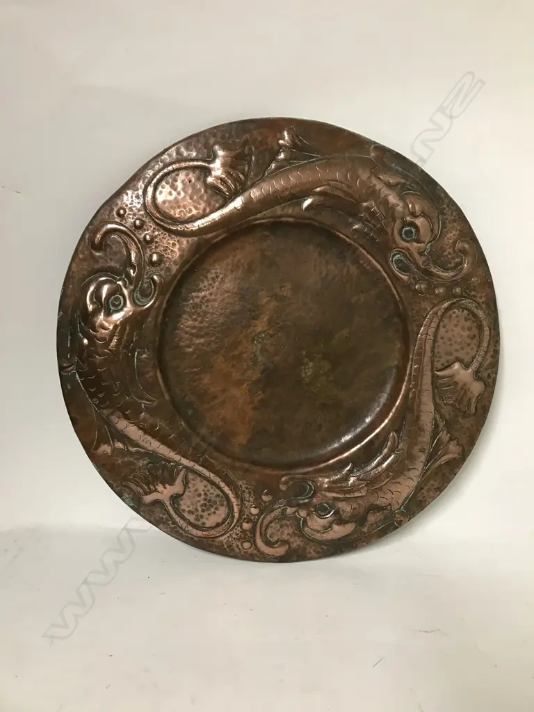A New Zealand copper Arts and Crafts tray Image 1++
