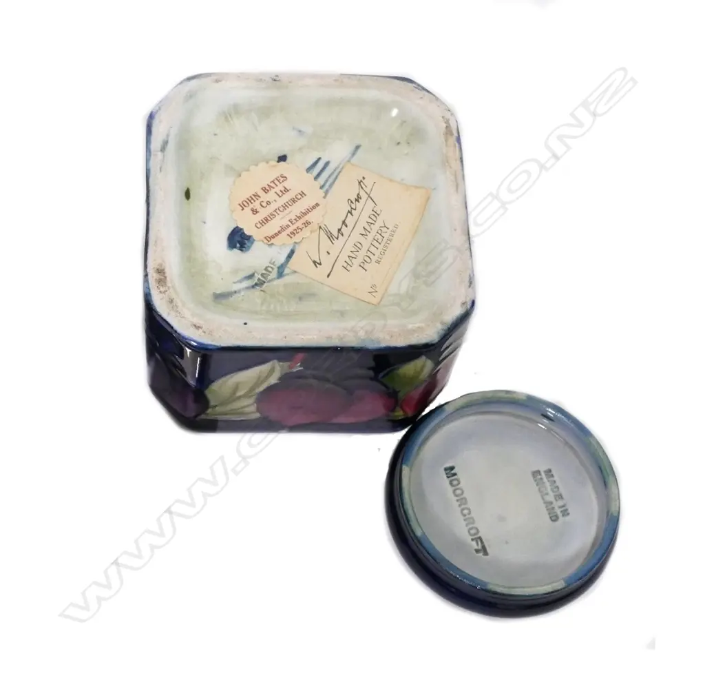 A rare Moorcroft 'Plum' inkwell Image 1++