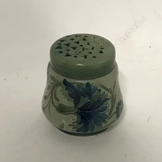 A rare Moorcroft McIntyre 'Cornflower' potpourri jar