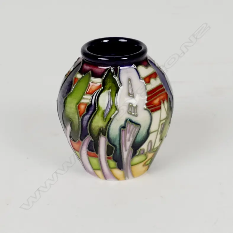 A Moorcroft miniature vase' Lodge Hill' Image 1++