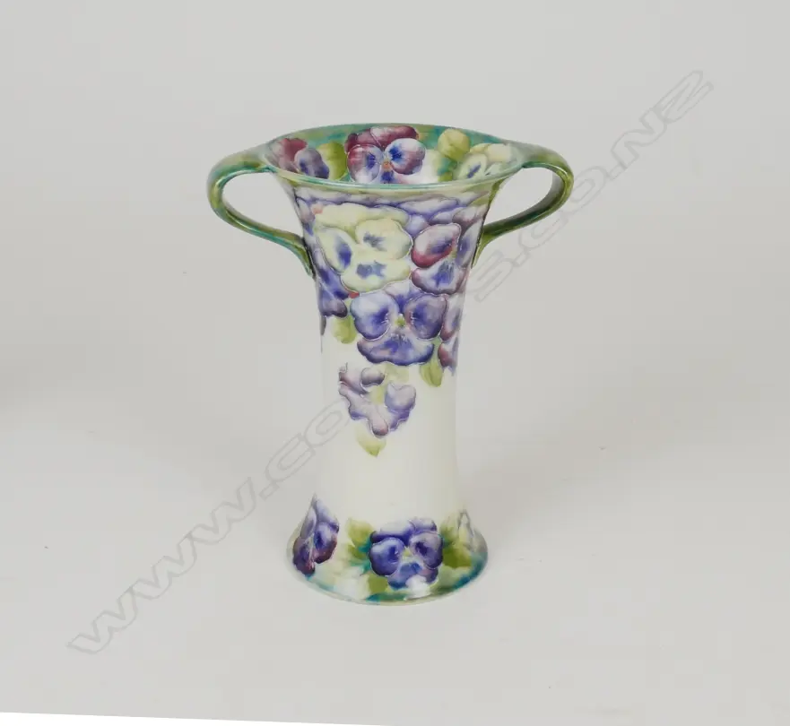 A Moorcroft McIntyre large 'Pansy' double-handled vase Image 1++