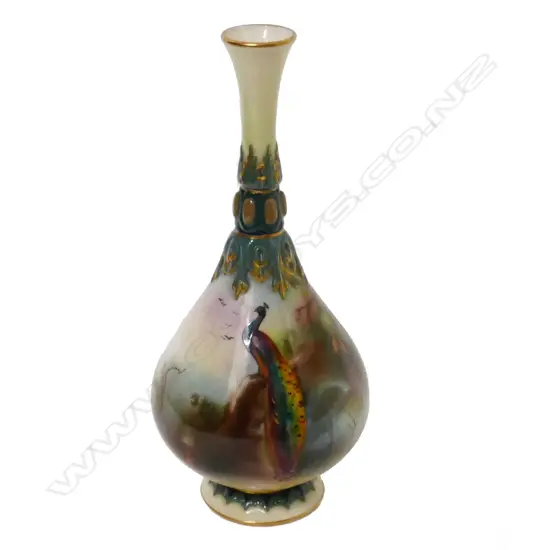 A small fine quality Royal Worcester bottle vase