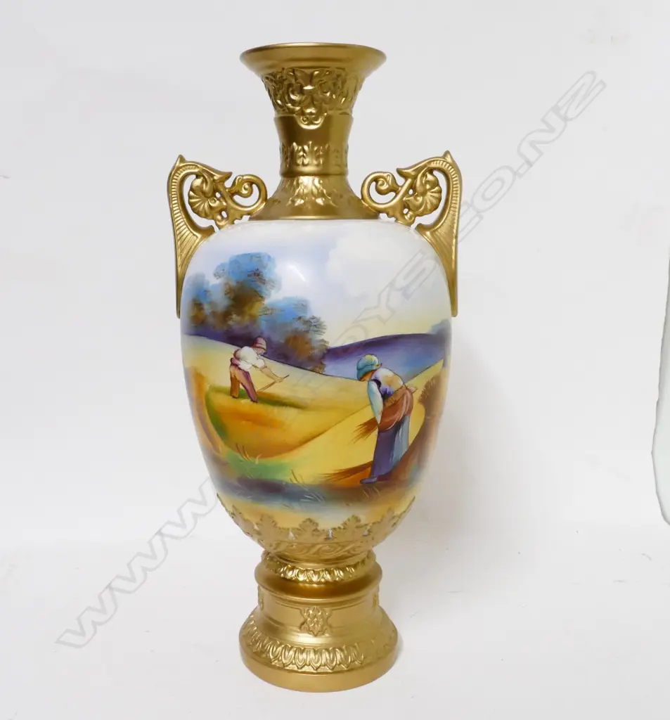A Royal Worcester two handled vase Image 1++