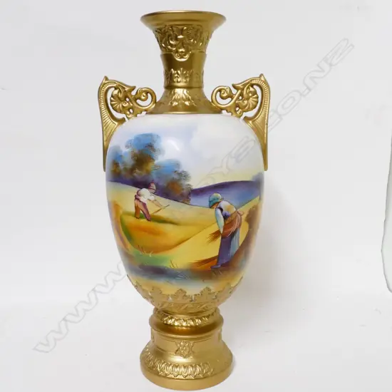 A Royal Worcester two handled vase
