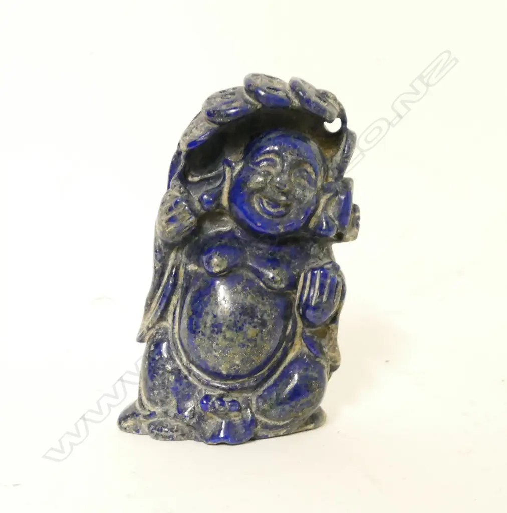 A Chinese carved lapis lazuli Buddha Image 1++