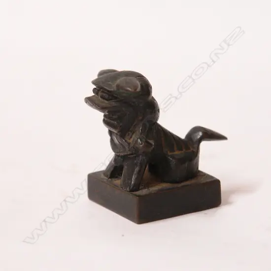 An old bronze foo dog seal