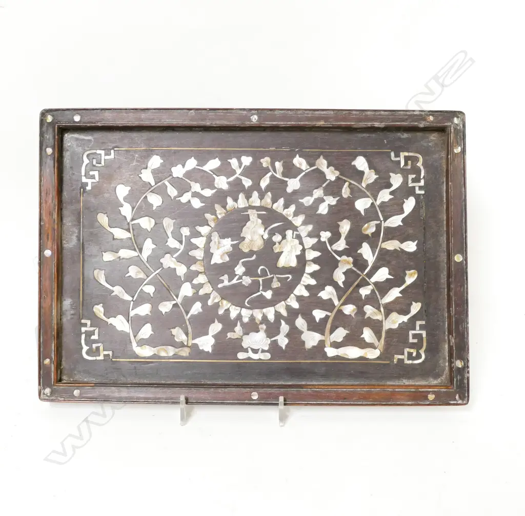 A small Chinese teak tray Image 1++