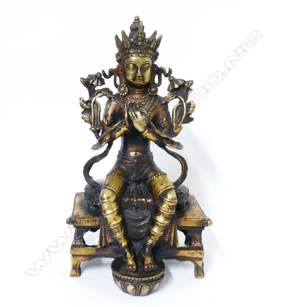 A gilded metal bodhisattva Image 1++