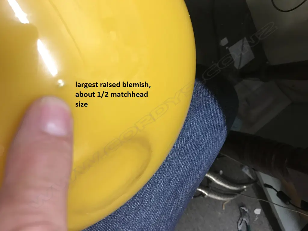 An egg yolk yellow Peking glass bowl Image 1++