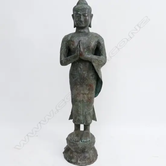 A large Eastern bronze Buddha figure