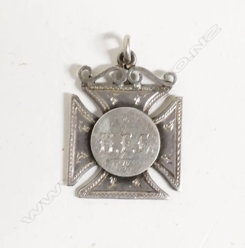 A Hikurangi Football Club silver medallion Image 1++