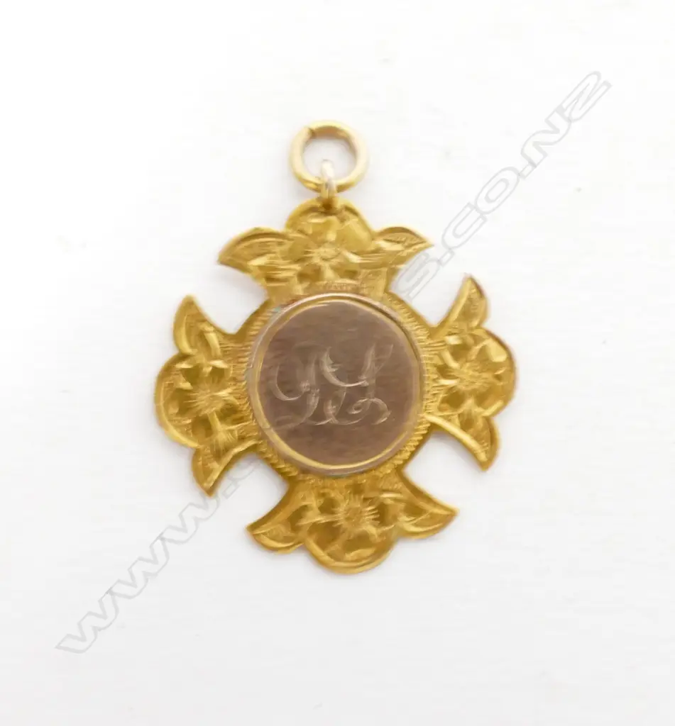 A 9ct. gold School Attendance medallion Image 1++