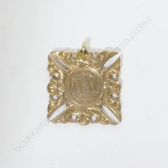 A 9ct. gold Dunedin Amateur Athletic Club medallion