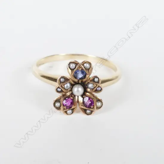 A 14ct. rose gold ring